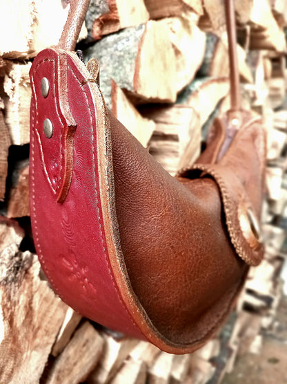 Handmade Leather Crescent Moon Bag