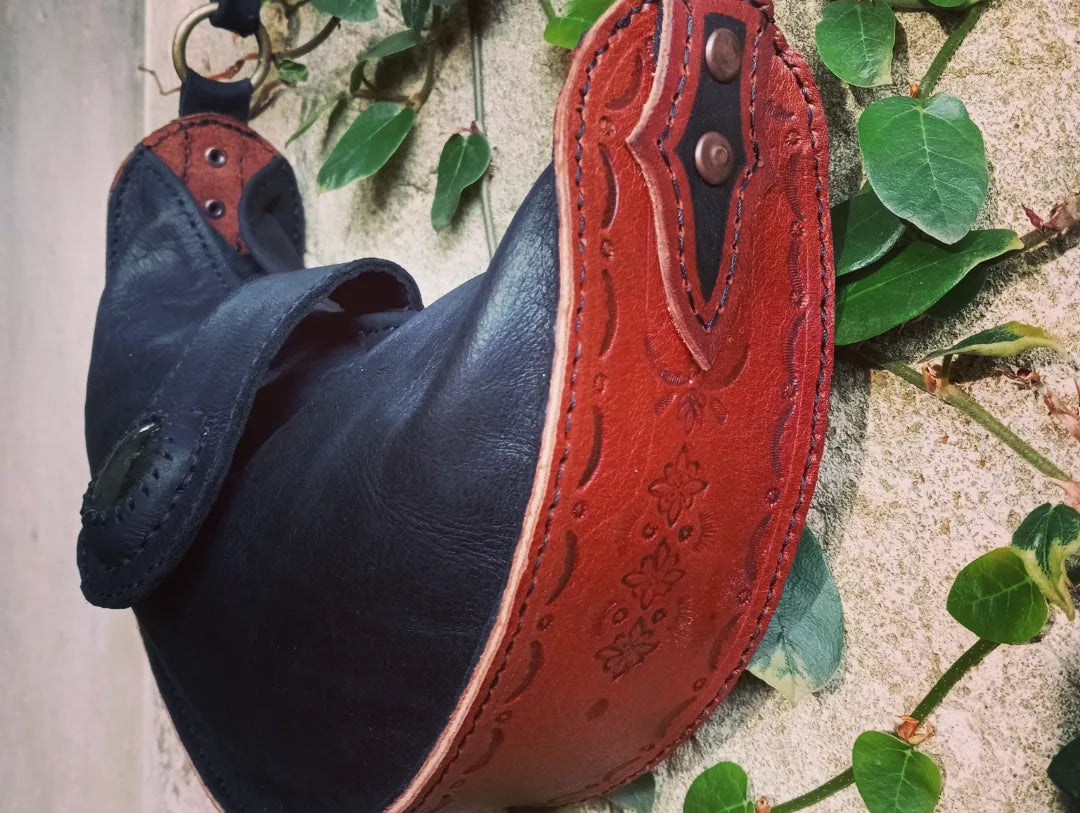 Handmade Leather Crescent Moon Bag