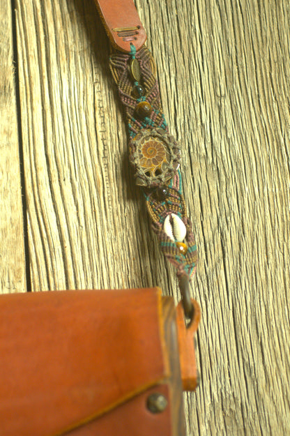 Leather Ammonite Handcrafted Handbag