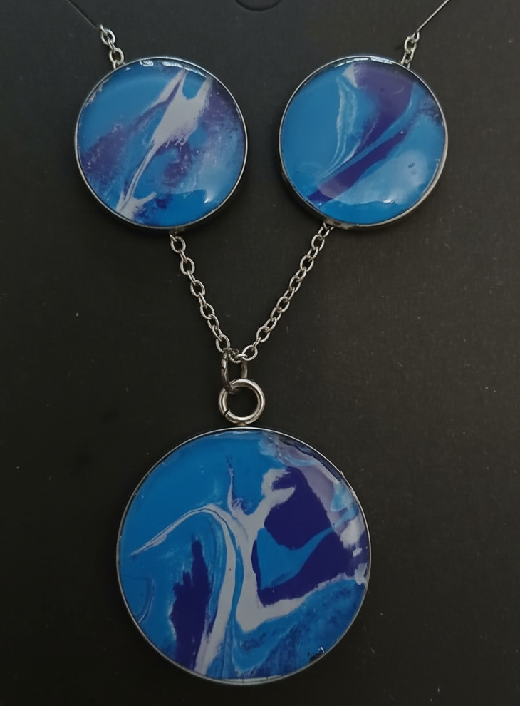 Blue Sky Pendant and Stud Earrings