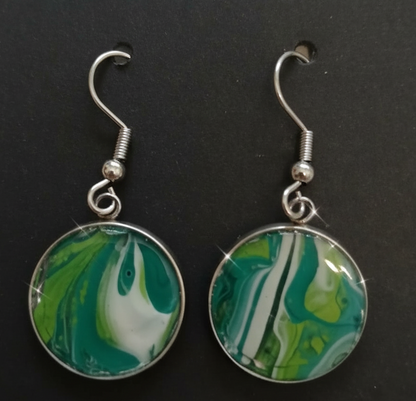 Green Shepherd's Crook Earrings