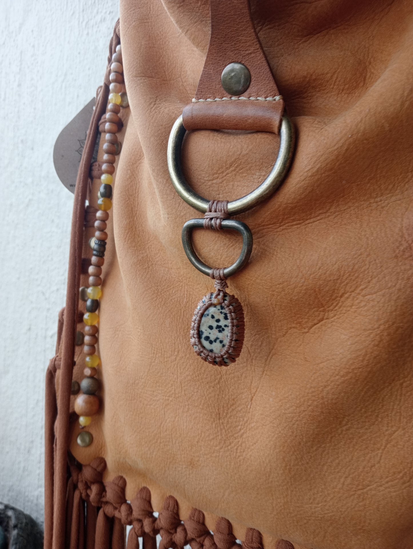 Handmade Leather Tassel Bag