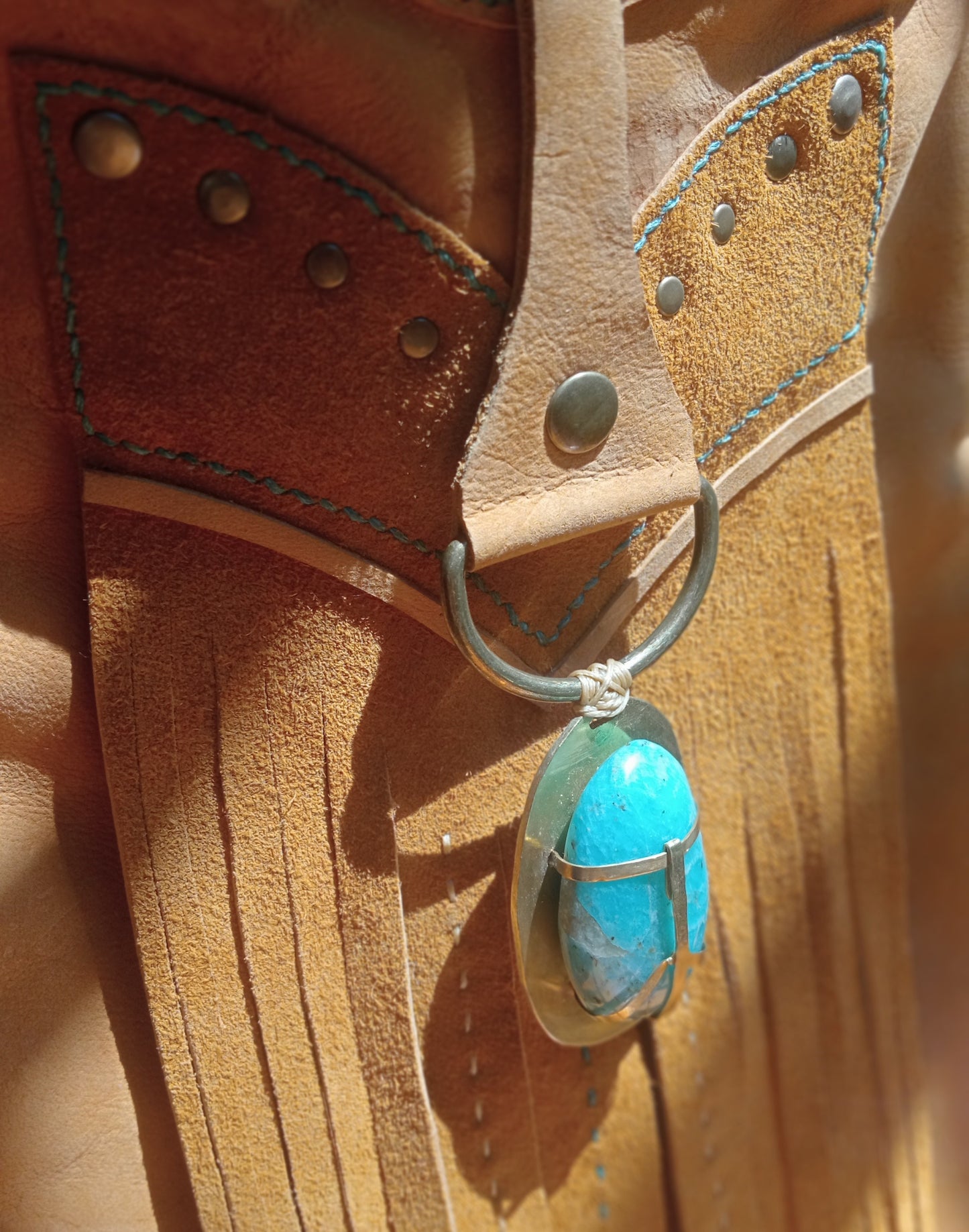 Turquoise & Tassels Handcrafted Handbag