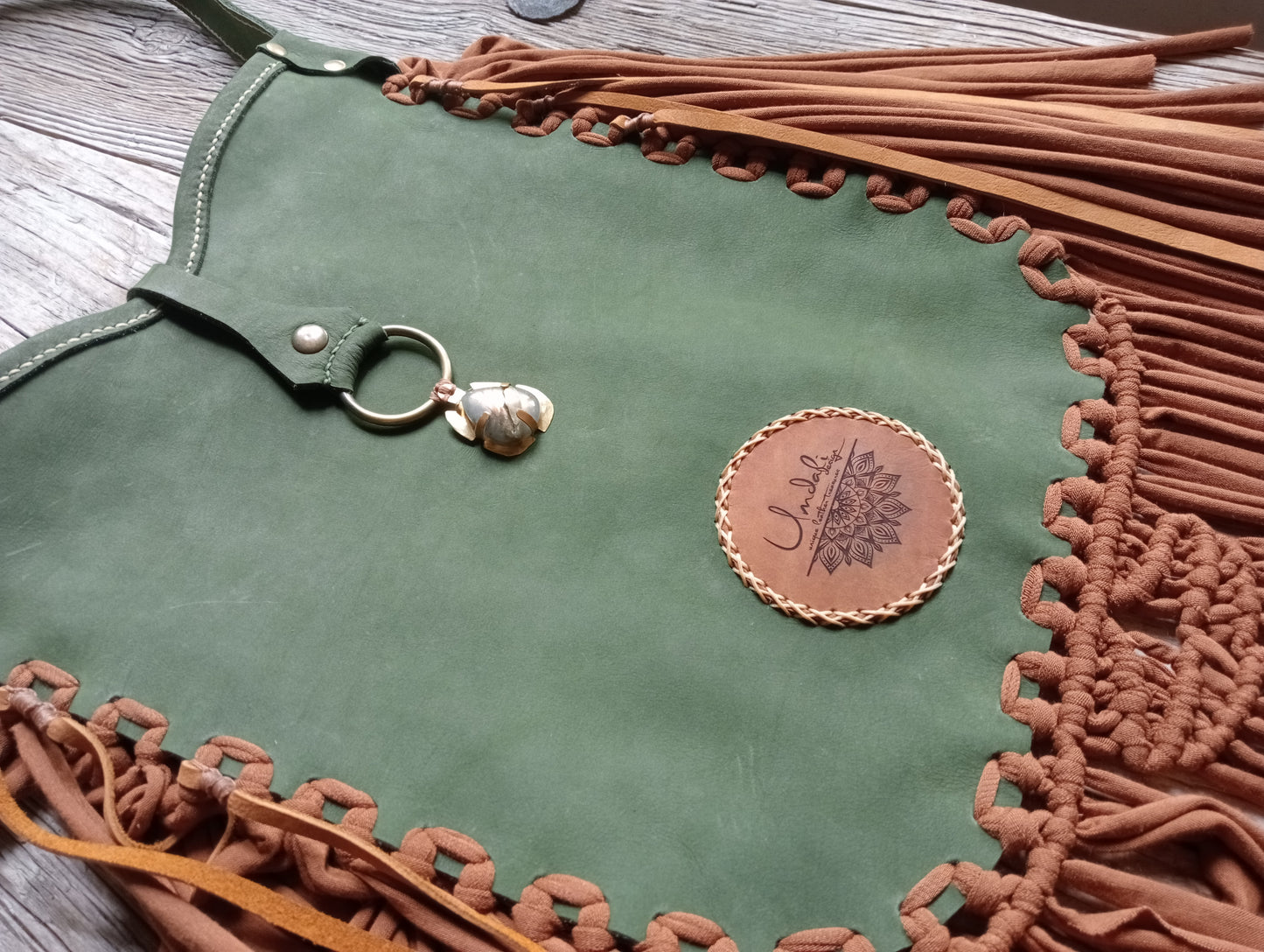 Handmade Leather Tassel Bag