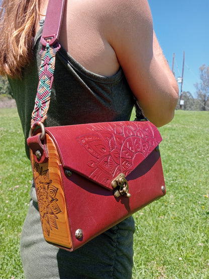 Leather Mandala Handcrafted Handbag