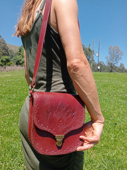 Leather Protea Handcrafted Handbag