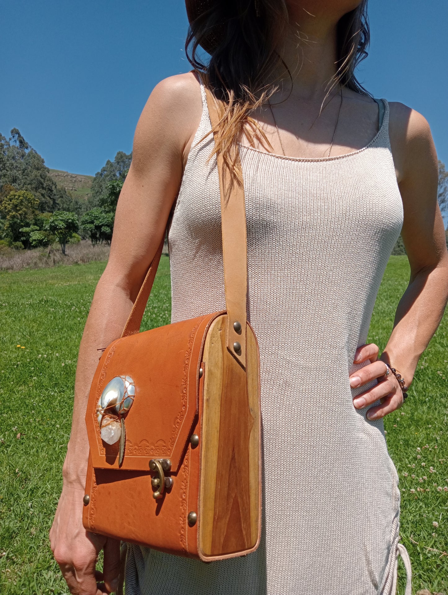 Leather Nautilus Handcrafted Handbag