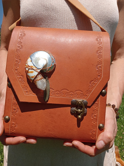 Leather Nautilus Handcrafted Handbag