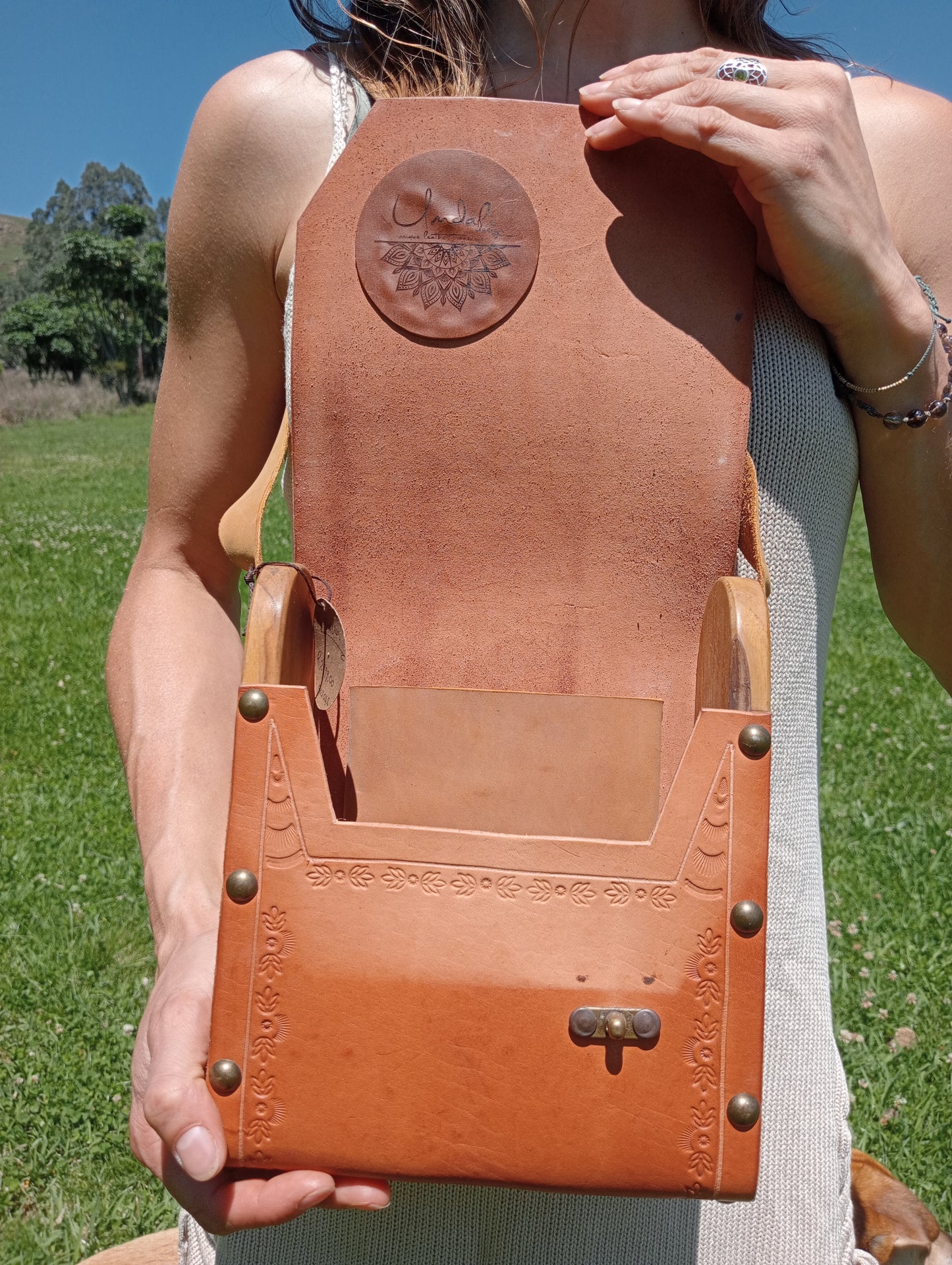 Leather Nautilus Handcrafted Handbag