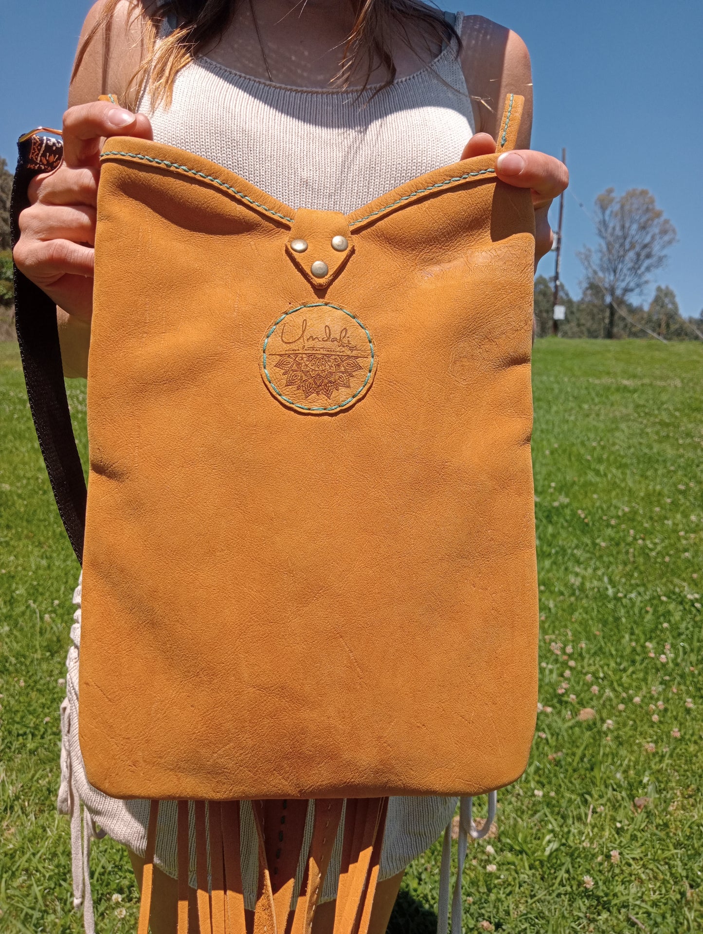 Turquoise & Tassels Handcrafted Handbag