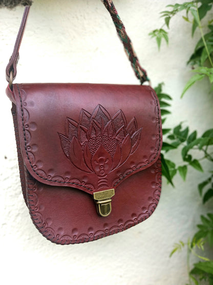 Leather Protea Handcrafted Handbag
