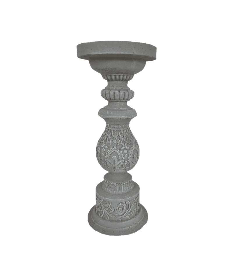 Lace Pillar Candle Stick