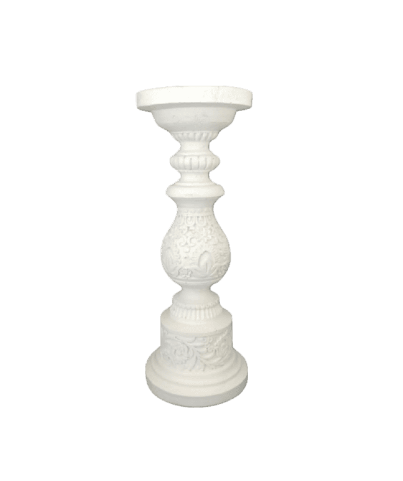 Lace Pillar Candle Stick