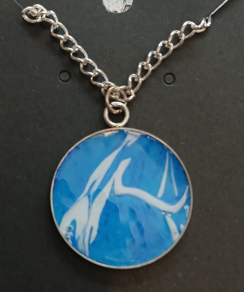 Blue Sea Foam Pendant