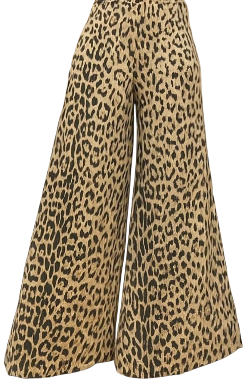 Leopard Wide Leg Pants
