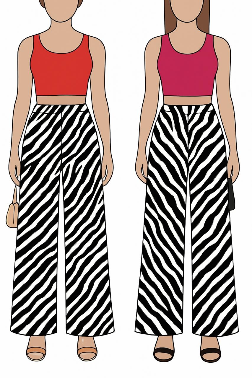 Zebra Wide Leg Pants