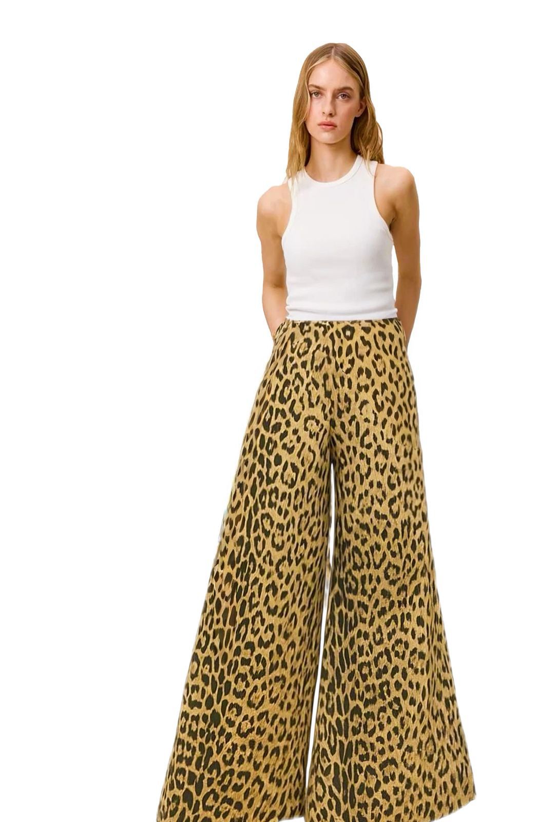 Leopard Wide Leg Pants