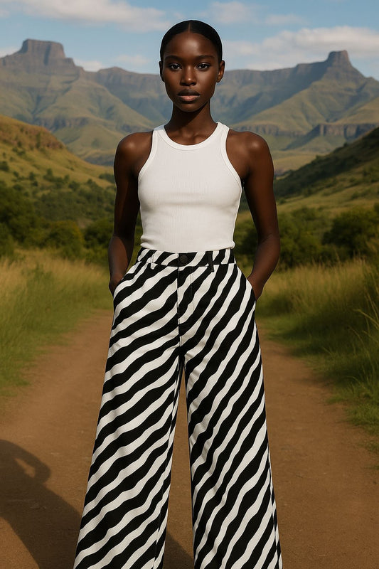Zebra Wide Leg Pants