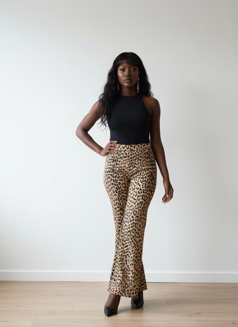 Leopard Wide Leg Pants