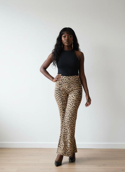 Leopard Wide Leg Pants