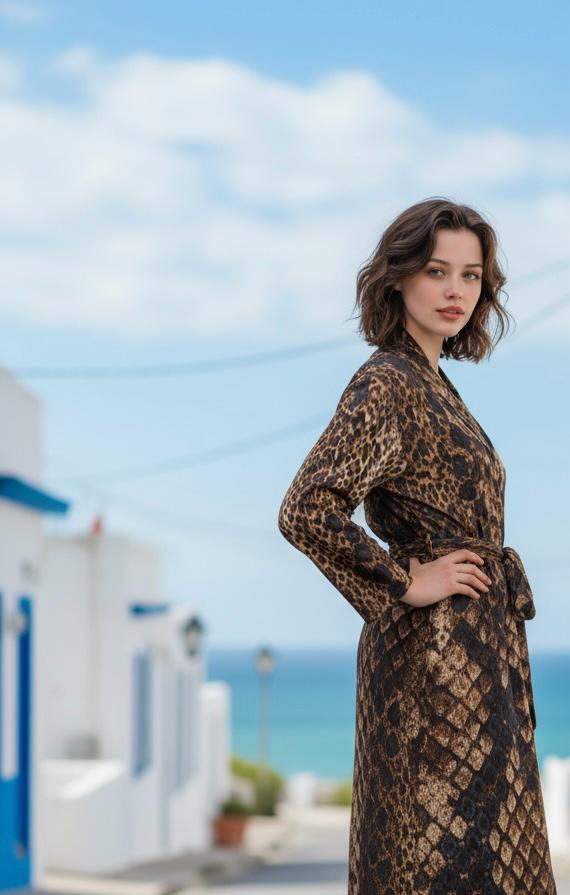 Snake Skin Print Kimono