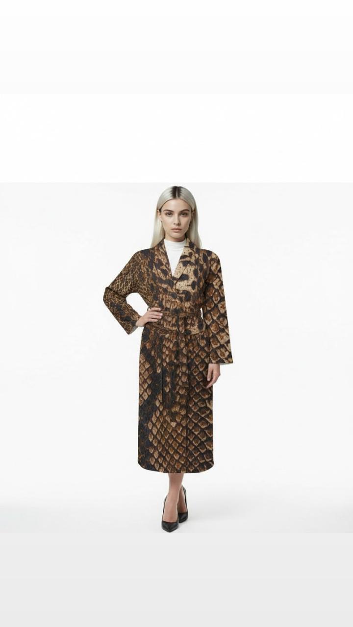 Snake Skin Print Kimono