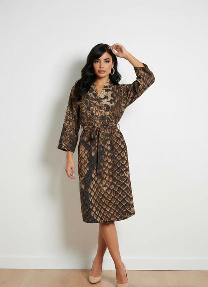 Snake Skin Print Kimono