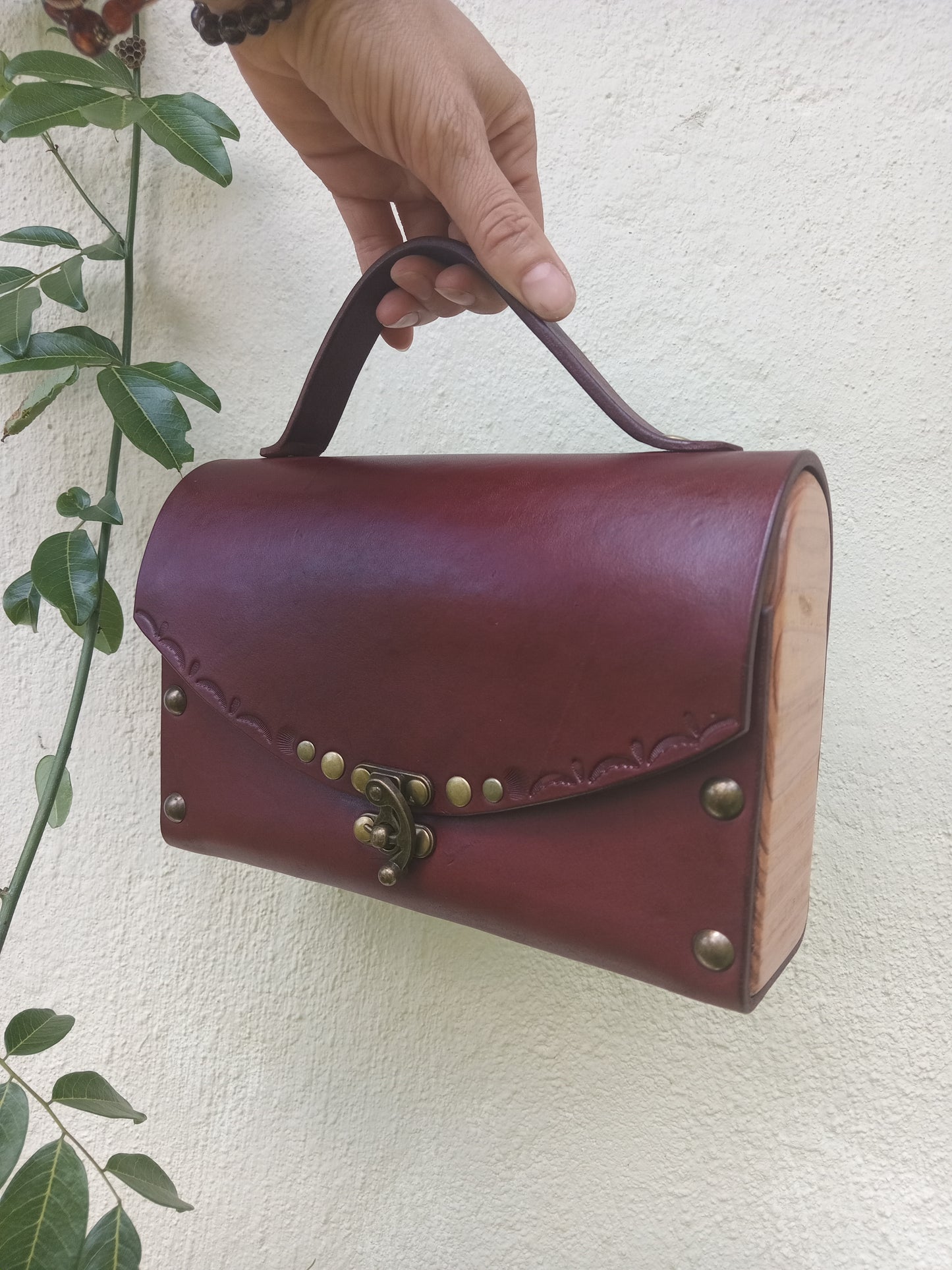 Leather Briefly Handcrafted Handbag