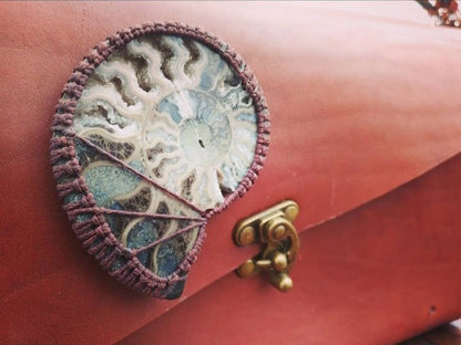 Leather Ammonite Handcrafted Handbag