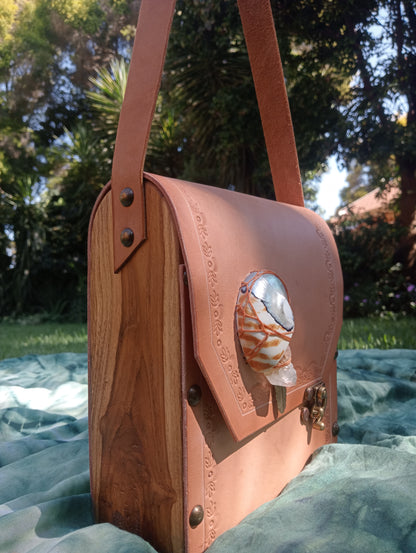 Leather Nautilus Handcrafted Handbag