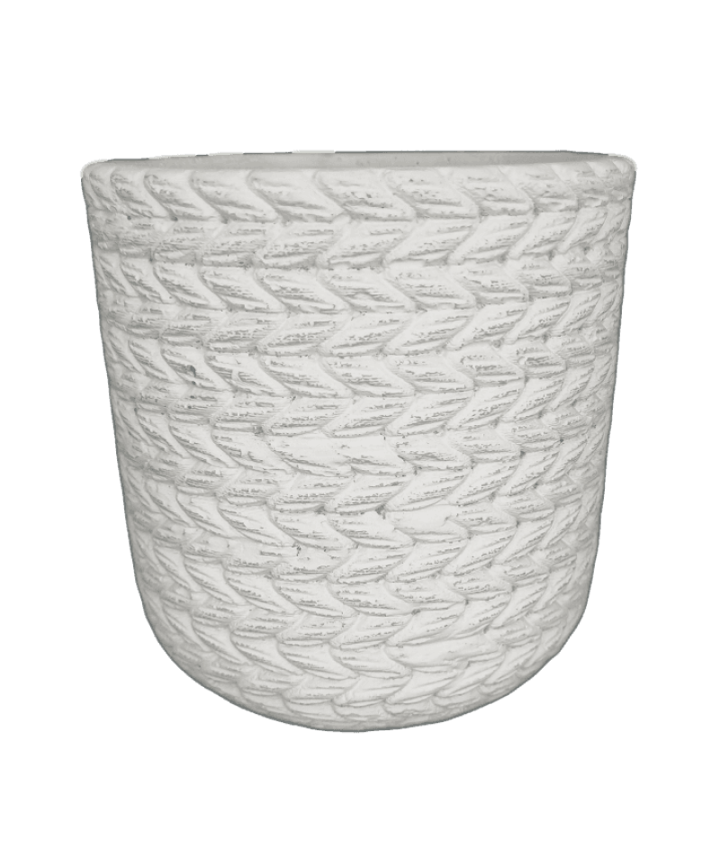 White woven basket on a black background