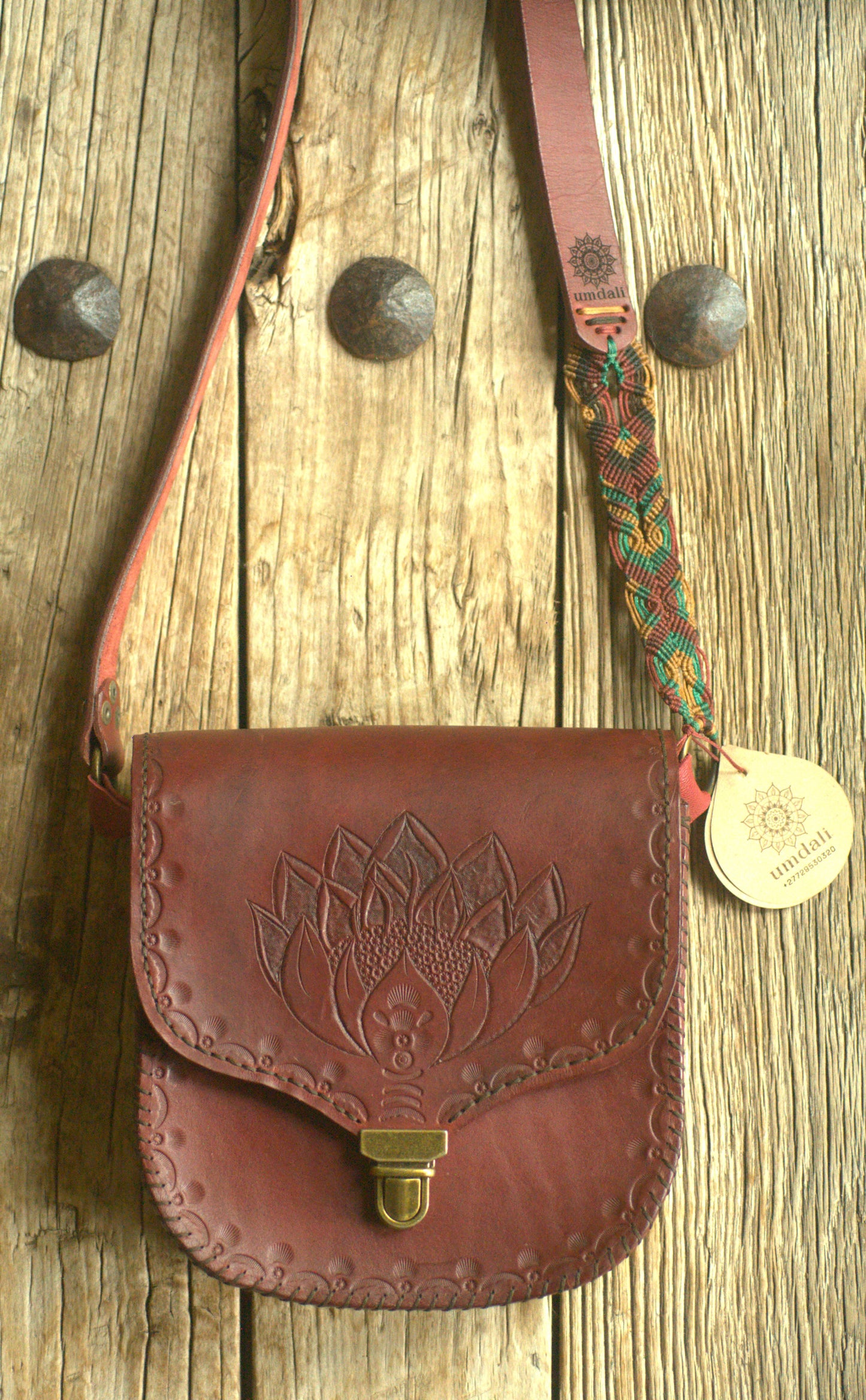 Leather Protea Handcrafted Handbag